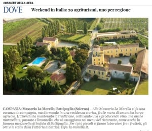 Corriere della Sera Masseria Morella Agriturismo in Campania